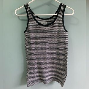 ATHLETA Stripe Seamless Eyelet Knit Tank Top Size small